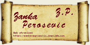 Žanka Perošević vizit kartica